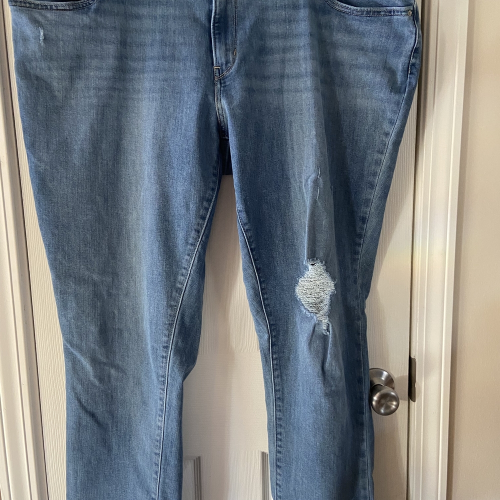Levi's 711 Skinny Distressed Blue Jeans